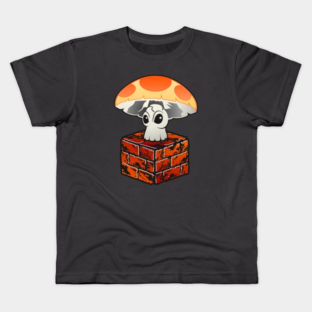 Classic Super Mushroom Kids T-Shirt by BuzzArt